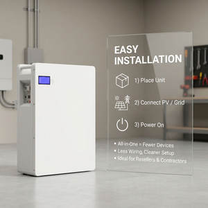 ระบบจัดเก็บพลังงานแสงอาทิตย์แบบไฮบริดออฟกริดออลอินวัน 5kWh 8kWh 51.2V LiFePO4 พร้อมอินเวอร์เตอร์แบบตั้งพื้น แบตเตอรี่ CAN RS485 - Product Image 6