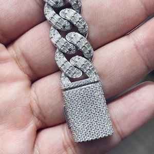 Dvars Diamond Fine Hip Hop Style 18K Gold Plated Moissanite Jewelry S925 Sterling <b>Silver</b> Full Iced Custom VVS <b>Cuban</b> Link <b>Chain</b> - Product Image 2