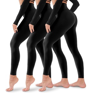 Leggings de Yoga de Cintura Alta para Mujer, Antibacterianos, Transpirables y Súper Suaves, de Spandex y Algodón, Hasta la Rodilla, OEM/ODM Disponible - Product Image 2
