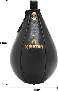 Saco de Boxeo de Cuero Genuino Hecho a Medida, de Alta Resistencia, con Bola de Velocidad, Set de Entrenamiento de MMA para Adultos, de un Solo Extremo, para Práctica de Boxeo - Product Image 4