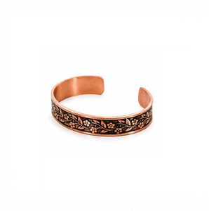 Elegant Rose Gold Plated <b>Copper</b> Indian Wedding Patina Handmade Floral Hammered Cuff <b>Bracelet</b>-Fany Handicrafts Men's Trendy Gift - Product Image 5
