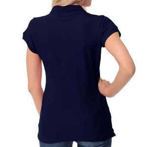 Polo pour femme de haute qualité avec logo personnalisé, respirant, imprimé, coupe ajustée, coton et polyester, polos imprimés pour femme - Product Image 3