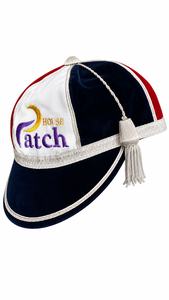 Gorra de Béisbol Patch House de Terciopelo 100% Algodón, 6 Paneles, Ajustada, Unisex, Formal, Azul Marino, Blanco, Rojo, Color en Contraste, Adorno Plateado con Borla - Product Image 6