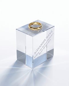 Cubo de exhibición de acrílico sólido para mostrador de joyería, expositor de acrílico transparente personalizado - Product Image 1