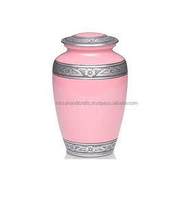 Lassic Pink Solid <b>Metal</b> Adult Cremation Urn Finished with a Pretty Pink <b>Lacquer</b> Coat for Funeral Supplies - Product Image 1