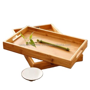 Bandeja de Madera Ripplecarve, Rectangular, Tallada a Mano, con Textura Artística y Elegante, para Servir en Ramadán, Bodas y Otras Ocasiones, Arte Natural Premium - Product Image 6