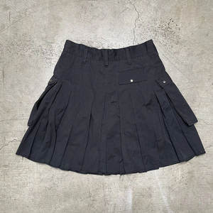 OEM ODM Kilt écossais plissé en coton noir avec poches de rangement, couleur noire 2026 - Product Image 2