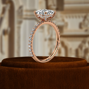 แหวนเพชรทรงปรินเซส 1.5 กะรัต ได้รับการรับรองจาก IGI เพชรเพาะเลี้ยงแบบ Solitaire ฝังเพชรครึ่งวง แหวนหมั้นทองคำขาว 14k ของขวัญสำหรับงานแต่งงานและวันครบรอบ - Product Image 6