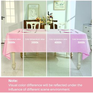 Waterproof Rectangular Linen <b>Table</b> Cloth Pink Textured <b>Tables</b> <b>Cover</b> Wrinkle-Free Wipeable for Dining - Product Image 3