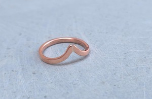 Bague en cuivre, forme personnalisée, design moderne poli, bijoux artisanaux en cuivre - Product Image 6