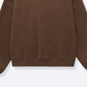 Custom OEM Logo Front 100% Cotton French Terry Fleece <b>Mock</b> <b>Neck</b> Winter Sweatshirt Breathable Streetwear Oversized - Product Image 3