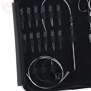 Kit d'outils professionnels pour extensions de cheveux, pince à micro-anneaux, aiguille courbée, outil à boucle, acier inoxydable, kit de salon durable - Product Image 3