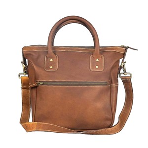 Sac de bureau pour homme en cuir véritable de haute qualité, mallette de voyage pour ordinateur portable, fermeture éclair OEM, sangle simple, logo personnalisé - Product Image 4