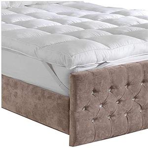 Protège-matelas matelassé rafraîchissant blanc en polyester 400TC, toutes saisons, lavable, pour usage domestique et hôtelier, teinture unie - Product Image 4