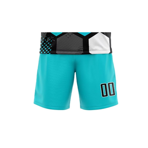 Uniforme de Fútbol Personalizado para Equipo, Transpirable, 100% Poliéster, Camiseta y Pantalones Cortos de Fútbol, Impresión por Transferencia de Calor para Partidos de Liga y Deportes - Product Image 4