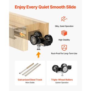 Kit de cadre de porte de poche à fermeture en douceur de 80 pouces de haut pour portes de 24 à 30 pouces de large Service à la clientèle 24 heures sur 24 - Product Image 4