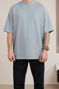 Camisetas Oversize Unisex con Estampado Americano de Gran Venta para Hombre, de Poliéster Suelto, Manga Corta, Cuello Mao Formal para Pareja - Product Image 3