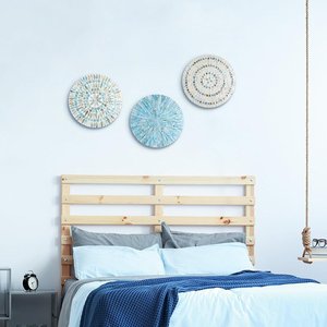 Adornos de pared de nácar, combo al precio más bajo, decoración del hogar con diseño original, plato artístico con incrustaciones de conchas. - Product Image 3