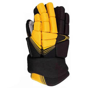 ถุงมือฮอกกี้น้ำแข็งระดับมืออาชีพ HI-GLOW SPORTS INTERNATIONAL หนังผสมคาร์บอนไฟเบอร์ ปิดแบบสแนป ปรับขนาดได้ - Product Image 2