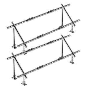 2 Set di Staffe di Montaggio Regolabili a 30 e 60 Gradi per Pannelli Solari, Installazione su Tetto con 4 o 8 Pezzi - Product Image 1