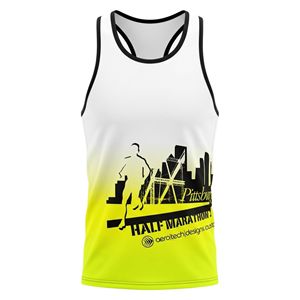 Camiseta Deportiva de Verano para Hombre, Diseño Personalizado ODM, Impresión por Transferencia de Calor, Elástica, Ecológica, de Secado Rápido, Sin Mangas, para Maratón - Product Image 2
