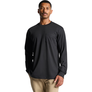 Men <b>Plain</b> Regular Fit O Neck <b>Long</b> <b>Sleeve</b> T Shirt Open Cuffs Straight Hem Cotton Basic <b>Top</b> Custom OEM Wholesale Clothing Supplier - Product Image 6