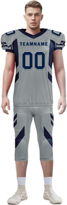 Uniforme de football américain personnalisé à manches courtes imprimé 100% polyester séchage rapide service OEM fabricant en gros - Product Image 4