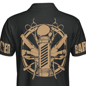 Camiseta de Barbería con Diseño Personalizado y Nombre Comercial para Salón de Corte de Cabello, Impresión Digital, Transpirable y de Secado Rápido - Product Image 5