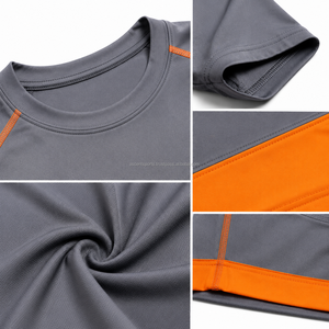 OEM Custom Men Short Sleeve Breathable <b>Thermal</b> Layer Compression Athletic Fit Quick Dry Running Gym <b>Shirt</b> - Product Image 5