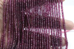 Natural Pink <b>Tourmaline</b> Faceted Rondelle Beads 3-4mm 16 Inches Strands For Jewellery Making Wholesale Beads - Product Image 3