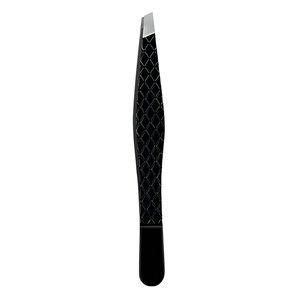 Pinzas para Cejas de Acero Inoxidable con Punta Inclinada, Diseño Moderno y Duradero, Color Negro - Product Image 1