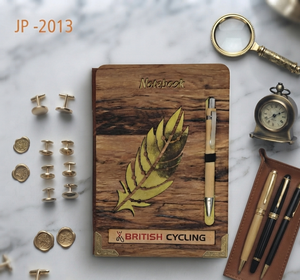Eco Friendly Handmade Paper Notebook with Classic Wooden Cover A5 Size for School Travel & Gifting Perfect <b>Diary</b> Journal - Product Image 2