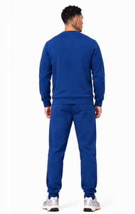 Sudadera Azul para Hombre, Cuello Redondo, Manga Larga, Estilo Casual Deportivo - Product Image 4