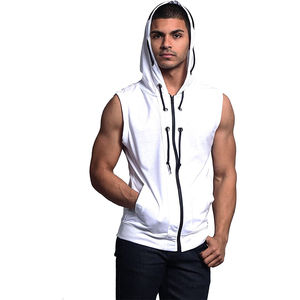 Vêtements de sport pour hommes, sweats à capuche sans manches respirants, vêtements de sport décontractés pour le sport et la vie quotidienne, matière douce et flexible - Product Image 1
