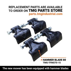 Trinciaerba a flagelli da 70 pollici per argini e pendii, con disco e tagliafieno, per trattori da 30-60 CV TMG TFMO70 - Product Image 5