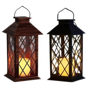 Lanterne unique en verre et métal avec lanterne à bougie en métal finition noir mat pour la décoration extérieure et intérieure, faite à la main et personnalisée - Product Image 2