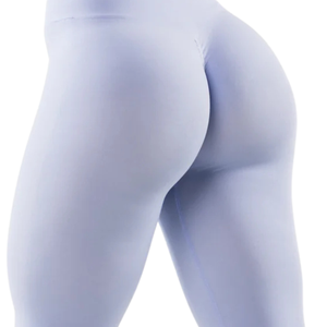 Women's High Waist Seamless Yoga Leggings <b>Tummy</b> <b>Control</b> for Design Stretch Spandex/Nylon Knee-Length Invisible Pocket - Product Image 5