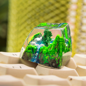 Teclas Artesanales Bosque Místico, Teclas Artesanales Personalizadas, Teclas Anime Lindas, Teclas Verdes, Juego de Teclas, Teclas de Madera - Product Image 4