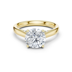 แหวนเพชรทรงกลม 2 กะรัต สี E ความสะอาด VVS2 การเจียระไนยอดเยี่ยม ทองคำแท้ 14k 18k 9k ดีไซน์คลาสสิกแบบโซลิแทร์ ของขวัญสำหรับวันครบรอบ - Product Image 1