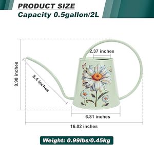 Regadera de jardín más vendida para regar plantas y vegetales, y para uso decorativo en jardinería exterior con boquilla larga. - Product Image 2