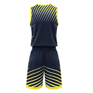 Conjunto de Camiseta de Baloncesto a Rayas Marrón y Azul para Hombre, Cuello en V, Sin Mangas, Secado Rápido, Uniforme Deportivo para Todas las Temporadas, Corte Regular - Product Image 6