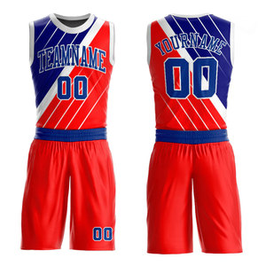 Custom Sublimated Basketball Jersey Set Purple Orange Mesh Sleeveless Tank Top With Elastic Waist Shorts Breathable <b>Athletic</b> Fit - Product Image 4