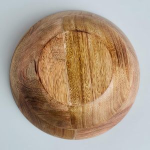 Printed <b>Mango</b> <b>Wood</b> Mixing <b>Bowl</b> Handcrafted Wooden Serving <b>Bowl</b> with Decorative Floral Interior for Salad Snacks Fruits Dry Fruit - Product Image 4