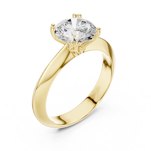 Anillo Solitario de Diamante Cultivado en Laboratorio de 1.50 CT, Oro Sólido de 14K, VS VVS EF, Corte Brillante Redondo, para Uso Diario, Boda, Estilo Moderno - Product Image 3