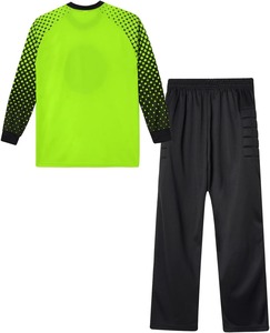 Men Soccer Goalkeeper Uniform Set Long Sleeve <b>Padded</b> Jersey With Black <b>Pants</b> Sublimated Dot Pattern All Seasons Sportswear - Product Image 5