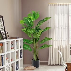Juego de 2 Árboles Artificiales de Monstera de 1.5 Metros con Maceta para Oficina o Terraza - Product Image 1
