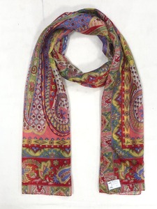 Pañuelo de Seda Cuadrado Floral, Lujoso y Vintage, Multifuncional, para Mujeres y Niñas, en Rosa, Naranja, Fucsia, Melocotón, Verde Esmeralda, Marfil, Estilo Indio - Product Image 5