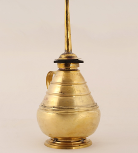 Aspersor decorativo de latón pintado de rosa para la sagrada agua, para ritos de templos e iglesias. Disponible a precios de mayorista - Product Image 6