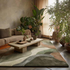 พรมทอมือลายนามธรรม ทำจากขนสัตว์/ไหม สีสันสดใส เป็นมิตรกับสิ่งแวดล้อม กันลื่น สไตล์โมเดิร์น ปรับแต่งขนาดได้ ใช้สำหรับสวดมนต์หรือเด็กๆ - Product Image 2