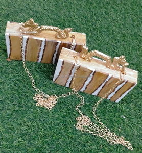 Sac à main de fête en résine et bois de luxe <span class=keywords><strong>best</strong></span>-seller au prix de gros pochette de soirée par RF Crafts